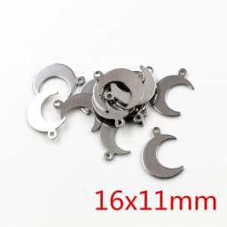 30pcs No Fade Charms 316 Stainless Steel Feather Moon Star Heart Bracelet Necklace Pendant Charms DIY Jewelry Making Findings