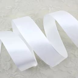 (25 Yards/Roll) White Single Face Satin Ribbon Wholesale Gift Wrapping Christmas Ribbons