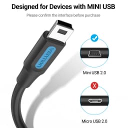 Vention Mini USB Cable Mini USB 2.0 to USB Fast Data Charger Cable for MP3 MP4 Player Car GPS Digital Camera HDD Mini USB