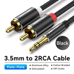 Vention RCA Cable 3.5mm to 2RCA Splitter RCA Jack 3.5 Cable RCA Audio Cable for Smartphone Amplifier Home Theater AUX Cable RCA