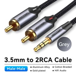 Vention RCA Cable 3.5mm to 2RCA Splitter RCA Jack 3.5 Cable RCA Audio Cable for Smartphone Amplifier Home Theater AUX Cable RCA