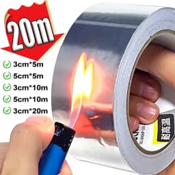 High Temperature Resistance Aluminum Foil Tape Kitchen Pipe Repair Tape Adhesive Sealing Foil Heat Insulation Leak Proof Tape