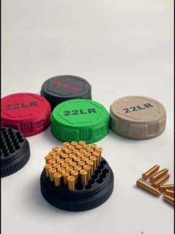 Mini Ammo Storage Box with Twist-on Lid (22LR Caliber) Compact, Durable, Portable, Large Capacity