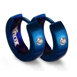 VNOX Cute Hoop Earrings for Men Punk Stainless Steel Huggie Small Earrings 4 Color