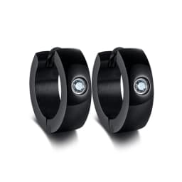 VNOX Cute Hoop Earrings for Men Punk Stainless Steel Huggie Small Earrings 4 Color