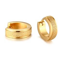 VNOX Cute Hoop Earrings for Men Punk Stainless Steel Huggie Small Earrings 4 Color