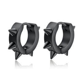 VNOX Cute Hoop Earrings for Men Punk Stainless Steel Huggie Small Earrings 4 Color