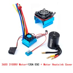 3650 2300KV / 3100KV / 3900KV / 4300KV / 5200KV Brushless Motor & 45A 60A 80A 120A ESC Combo for 1:10 RC Car Boat Part