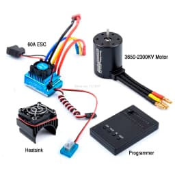 3650 2300KV / 3100KV / 3900KV / 4300KV / 5200KV Brushless Motor & 45A 60A 80A 120A ESC Combo for 1:10 RC Car Boat Part