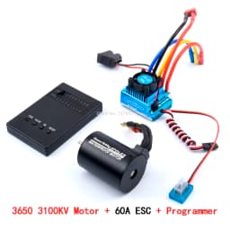 3650 2300KV / 3100KV / 3900KV / 4300KV / 5200KV Brushless Motor & 45A 60A 80A 120A ESC Combo for 1:10 RC Car Boat Part