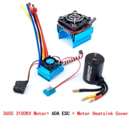 3650 2300KV / 3100KV / 3900KV / 4300KV / 5200KV Brushless Motor & 45A 60A 80A 120A ESC Combo for 1:10 RC Car Boat Part
