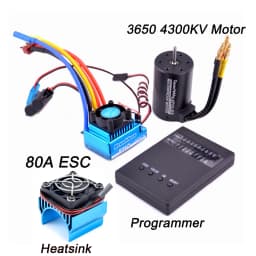 3650 2300KV / 3100KV / 3900KV / 4300KV / 5200KV Brushless Motor & 45A 60A 80A 120A ESC Combo for 1:10 RC Car Boat Part