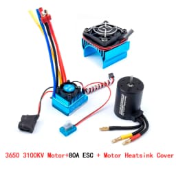 3650 2300KV / 3100KV / 3900KV / 4300KV / 5200KV Brushless Motor & 45A 60A 80A 120A ESC Combo for 1:10 RC Car Boat Part