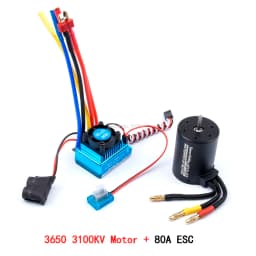 3650 2300KV / 3100KV / 3900KV / 4300KV / 5200KV Brushless Motor & 45A 60A 80A 120A ESC Combo for 1:10 RC Car Boat Part