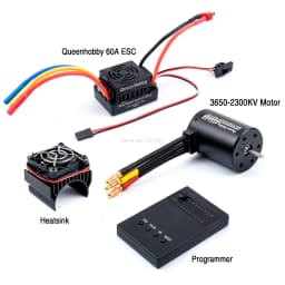 3650 2300KV / 3100KV / 3900KV / 4300KV / 5200KV Brushless Motor & 45A 60A 80A 120A ESC Combo for 1:10 RC Car Boat Part