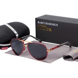 BARCUR Aluminum Vintage Men's Sunglasses Men Polarized Coating Classic Sun Glasses Women Shade Male Driving Accessories Eyewear