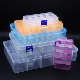 New 10 Slots Cells Colorful Portable Jewelry Tool Storage Box Container Ring Electronic Parts Screw Beads Organizer Plastic Case