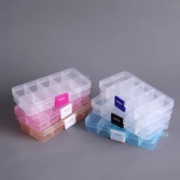 New 10 Slots Cells Colorful Portable Jewelry Tool Storage Box Container Ring Electronic Parts Screw Beads Organizer Plastic Case