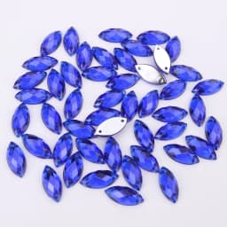5*10mm/7*15mm/9*20mm Sewing Acrylic Rhinestone Horse Eye Flatback Transparent Crystal Beads For DIY Clothes 17 Colors Choose