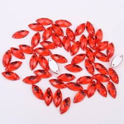 5*10mm/7*15mm/9*20mm Sewing Acrylic Rhinestone Horse Eye Flatback Transparent Crystal Beads For DIY Clothes 17 Colors Choose