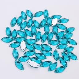 5*10mm/7*15mm/9*20mm Sewing Acrylic Rhinestone Horse Eye Flatback Transparent Crystal Beads For DIY Clothes 17 Colors Choose