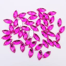 5*10mm/7*15mm/9*20mm Sewing Acrylic Rhinestone Horse Eye Flatback Transparent Crystal Beads For DIY Clothes 17 Colors Choose