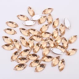 5*10mm/7*15mm/9*20mm Sewing Acrylic Rhinestone Horse Eye Flatback Transparent Crystal Beads For DIY Clothes 17 Colors Choose