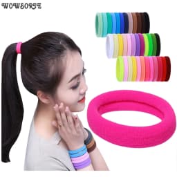 4.3cm Women Ponytail Holder Rubber Band Scrunchie Headband Girl Yoga Hair Tie Nylon Elastic Hair Band Hair Accessories 30pcs/Lot