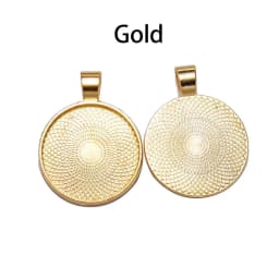 10Pcs 20/25/30mm Necklace Pendant Setting Cabochon Cameo Base Tray Bezel Blank For Pendants Cabochons Jewelry Making Accessories