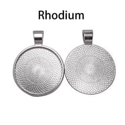 10Pcs 20/25/30mm Necklace Pendant Setting Cabochon Cameo Base Tray Bezel Blank For Pendants Cabochons Jewelry Making Accessories