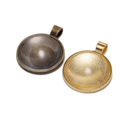 10Pcs 20/25/30mm Necklace Pendant Setting Cabochon Cameo Base Tray Bezel Blank For Pendants Cabochons Jewelry Making Accessories
