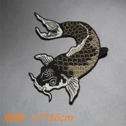 1PC Big Fish Embroidered Patches Fabric Sticker for Clothes Iron on Garment Applique DIY Accessory Party Decor Animal
