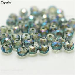 Isywaka New Design Colors 4*6mm 50pcs Rondelle Austria Faceted Crystal Glass Beads Loose Spacer Round Beads for Jewelry Making