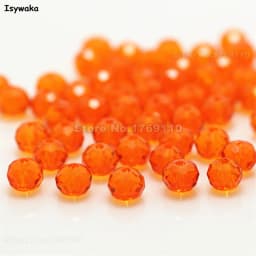 Isywaka New Design Colors 4*6mm 50pcs Rondelle Austria Faceted Crystal Glass Beads Loose Spacer Round Beads for Jewelry Making