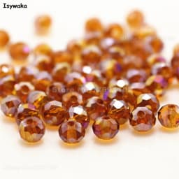 Isywaka New Design Colors 4*6mm 50pcs Rondelle Austria Faceted Crystal Glass Beads Loose Spacer Round Beads for Jewelry Making