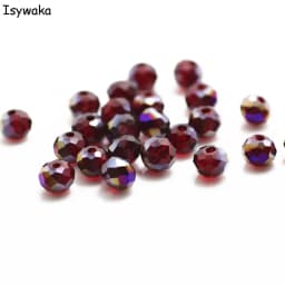 Isywaka New Design Colors 4*6mm 50pcs Rondelle Austria Faceted Crystal Glass Beads Loose Spacer Round Beads for Jewelry Making