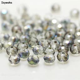 Isywaka New Design Colors 4*6mm 50pcs Rondelle Austria Faceted Crystal Glass Beads Loose Spacer Round Beads for Jewelry Making