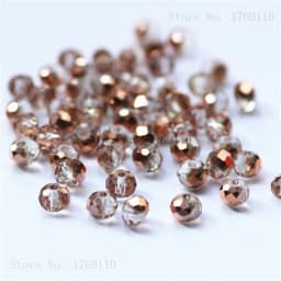 Isywaka New Design Colors 4*6mm 50pcs Rondelle Austria Faceted Crystal Glass Beads Loose Spacer Round Beads for Jewelry Making