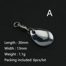 OUTKIT 6 Pcs/lot Lure DIY For Spinner Spoon Lures Frogs VIB Reflective Stainless Steel Sheet Noisy Spoons Fishing Accessories