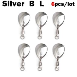 OUTKIT 6 Pcs/lot Lure DIY For Spinner Spoon Lures Frogs VIB Reflective Stainless Steel Sheet Noisy Spoons Fishing Accessories
