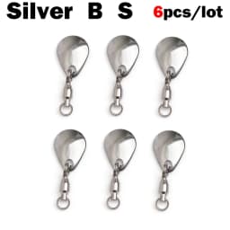 OUTKIT 6 Pcs/lot Lure DIY For Spinner Spoon Lures Frogs VIB Reflective Stainless Steel Sheet Noisy Spoons Fishing Accessories