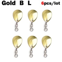 OUTKIT 6 Pcs/lot Lure DIY For Spinner Spoon Lures Frogs VIB Reflective Stainless Steel Sheet Noisy Spoons Fishing Accessories