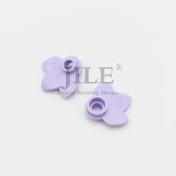 50pcs Moc Plant Plate Round 1x1 with 3 Leaves 32607 DIY Enlighten Building Blocks Bricks Compatible Assembles Parts Street View