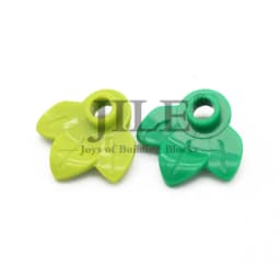 50pcs Moc Plant Plate Round 1x1 with 3 Leaves 32607 DIY Enlighten Building Blocks Bricks Compatible Assembles Parts Street View