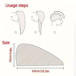 Coral Fleece Adjustable Hair Drying Cap, Soft Skin-Friendly Reusable Anti-Frizz Hair Towel Wrap for Hotel Spa Home Bathroom