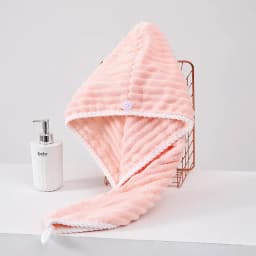 Coral Fleece Adjustable Hair Drying Cap, Soft Skin-Friendly Reusable Anti-Frizz Hair Towel Wrap for Hotel Spa Home Bathroom