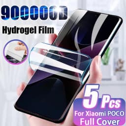 5Pcs HD Hydrogel Film For Xiaomi POCO X7 F6 F5 X5 X6 X3 Pro NFC Screen Protector Poco X4 M5S M4 M6 F4 F3 GT X7 Pro 5G Not Glass