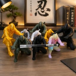 (9*7.8cm) 3D Printed Cool Organizer Ninja Pen Holder Miniature Pen Stand Creative Gift Ornament Modern Desktop Decoration