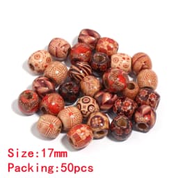 Louleur High Quality Vintage Natural Big Hole Wooden Beads For Necklace Bracelet Charms for Diy Jewelry Making Hair Accessories