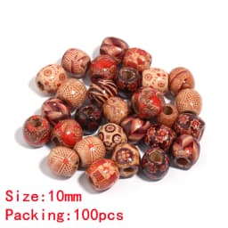 Louleur High Quality Vintage Natural Big Hole Wooden Beads For Necklace Bracelet Charms for Diy Jewelry Making Hair Accessories